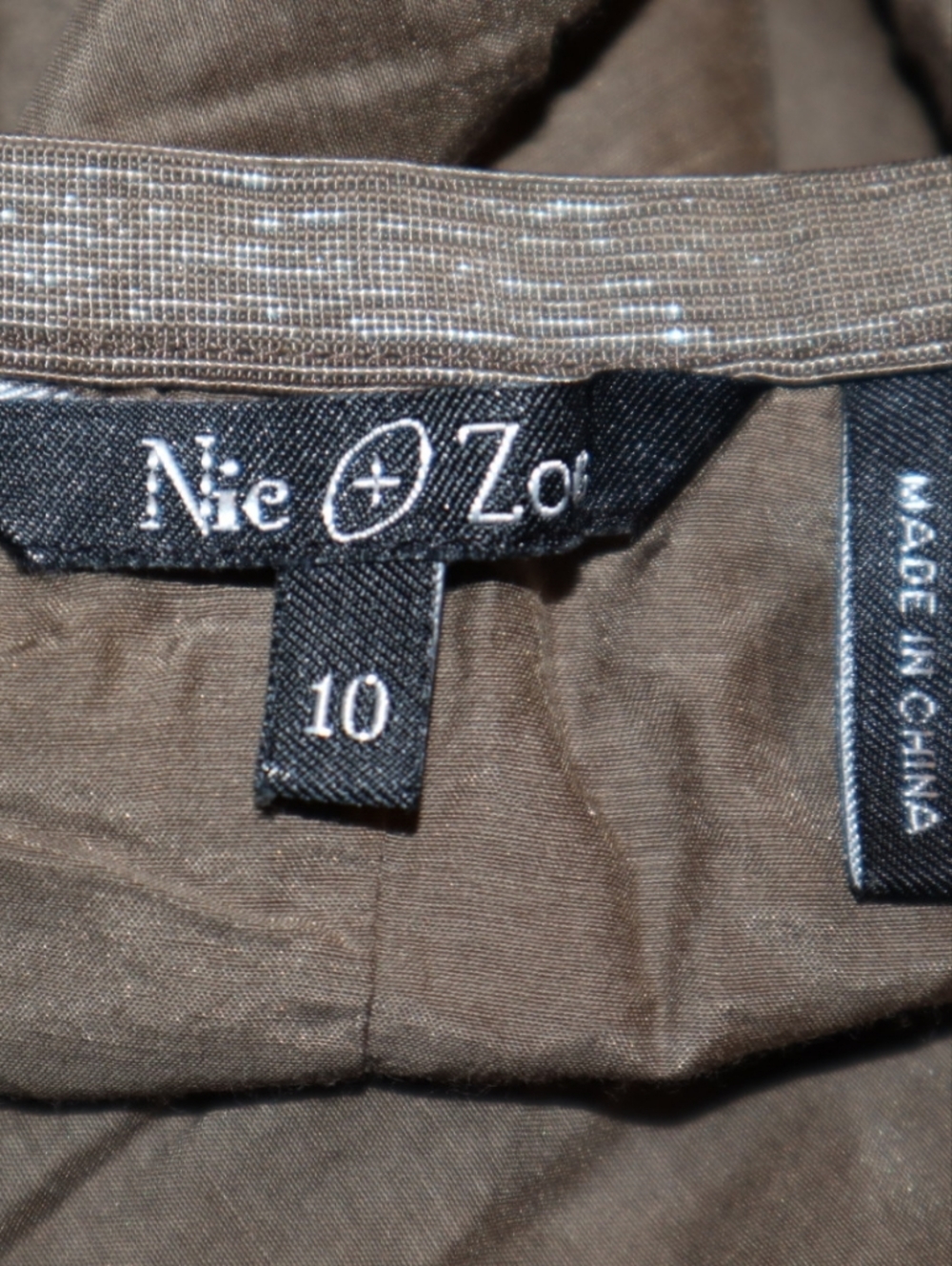 Nic + Zoe SILK A-line Pleated Skirt Women  Brown  Midi Size 10 - Picture 8 of 9